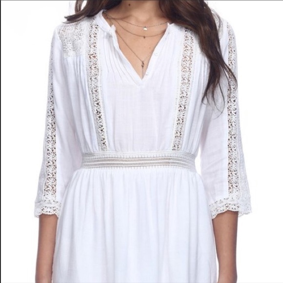 HEARTLOOM White Soma Dress with Lace insets, M - Picture 4 of 12